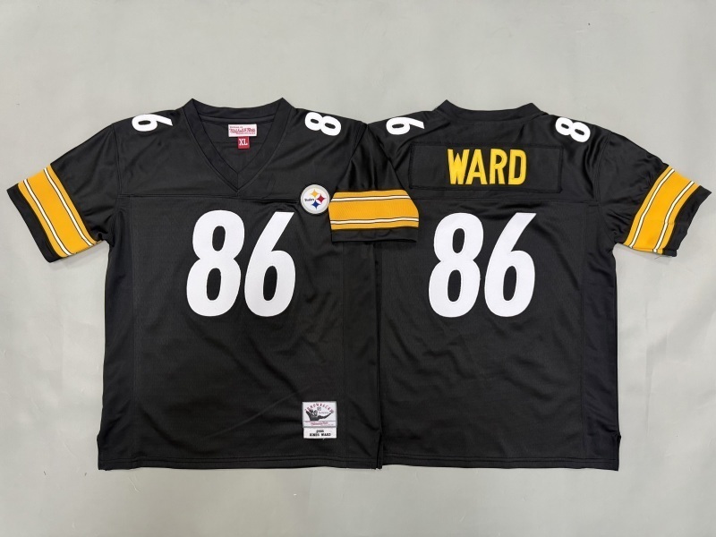 Youth Pittsburgh Steelers #86 Ward Black Throwback Limited Nike NFL Jersey 01